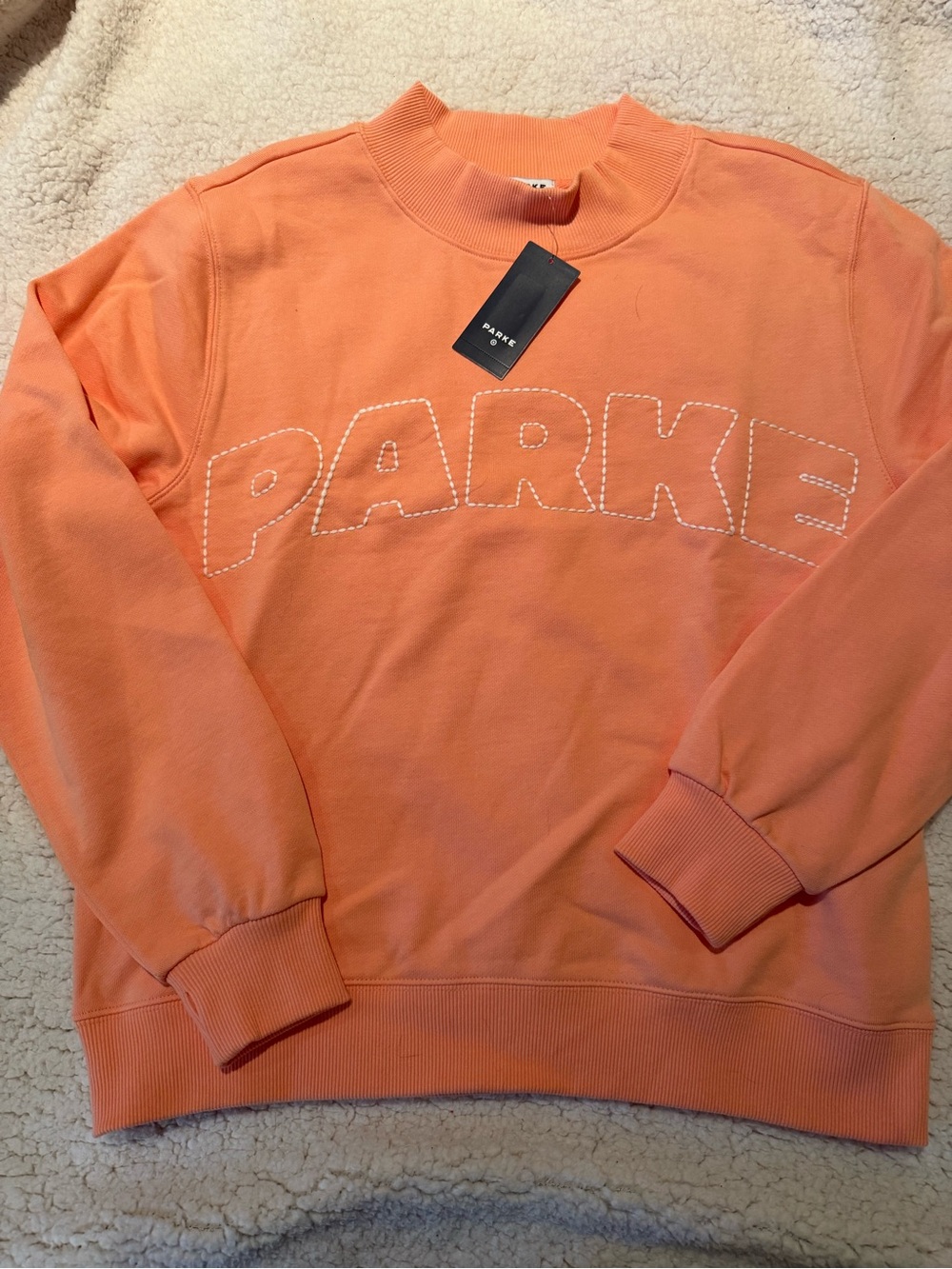 Parker x Target PeachCrewneck Sweatshirt - woman’s size xxs-xs NWT